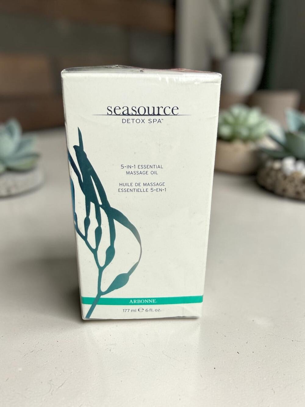 Arbonne SeaSource Detox Spa 5-In-1 Essential Massage Oil 6 Oz Sealed Rare